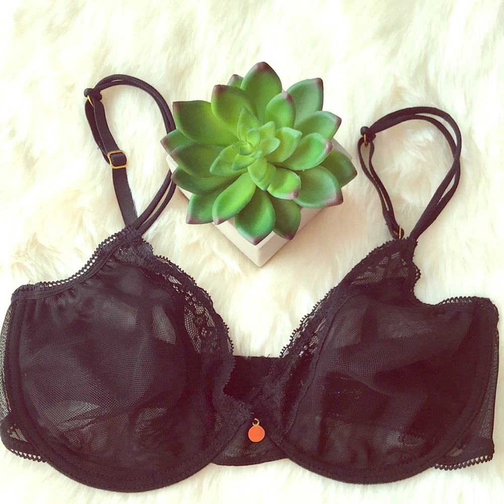 💕 ABS Allan Schwartz Sheer Lace Bra.Size 34D💕